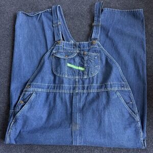 Key Overalls Mens 48x30 Blue Denim Relaxed Fit Straight Leg Workwear Pockets